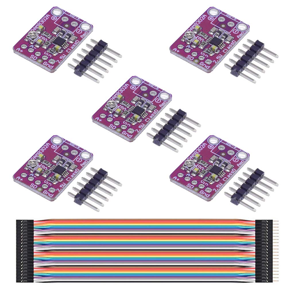 Youmile 5 Stück PAM8302 2.5 W Einkanal Audio Leistungsverstärkermodul der Klasse D Amp Development Board für Heimwerker mit Dupont Kabel von Youmile