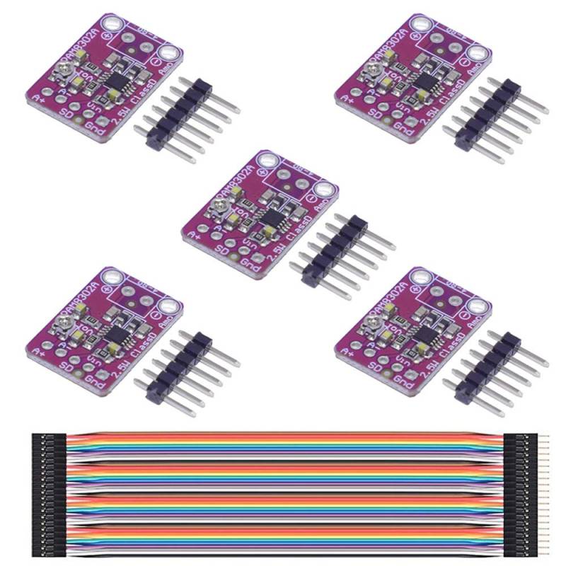 Youmile 5 Stück PAM8302 2.5 W Einkanal Audio Leistungsverstärkermodul der Klasse D Amp Development Board für Heimwerker mit Dupont Kabel von Youmile