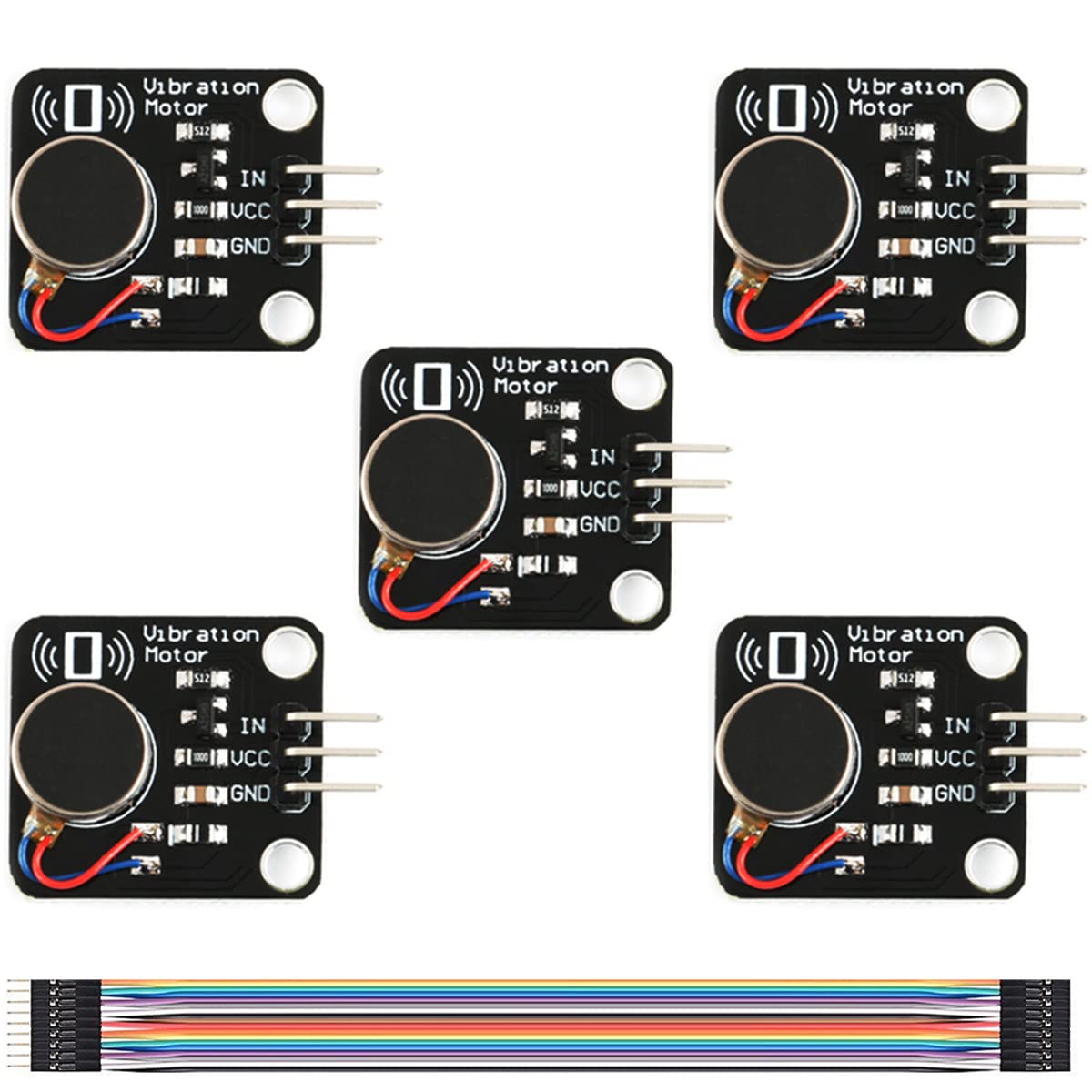 Youmile 5 Stück PWM Vibrationsmotor Modul DC 5V Handy Vibrator Modul Sensor für Arduino mit Dupont Kabel 15 Pin Youmile 5 Stück PWM Vibrationsmotor Modul DC 5V Handy Vibrator Modul Sensor für Arduino mit Dupont Kabel 15 Pin von Youmile