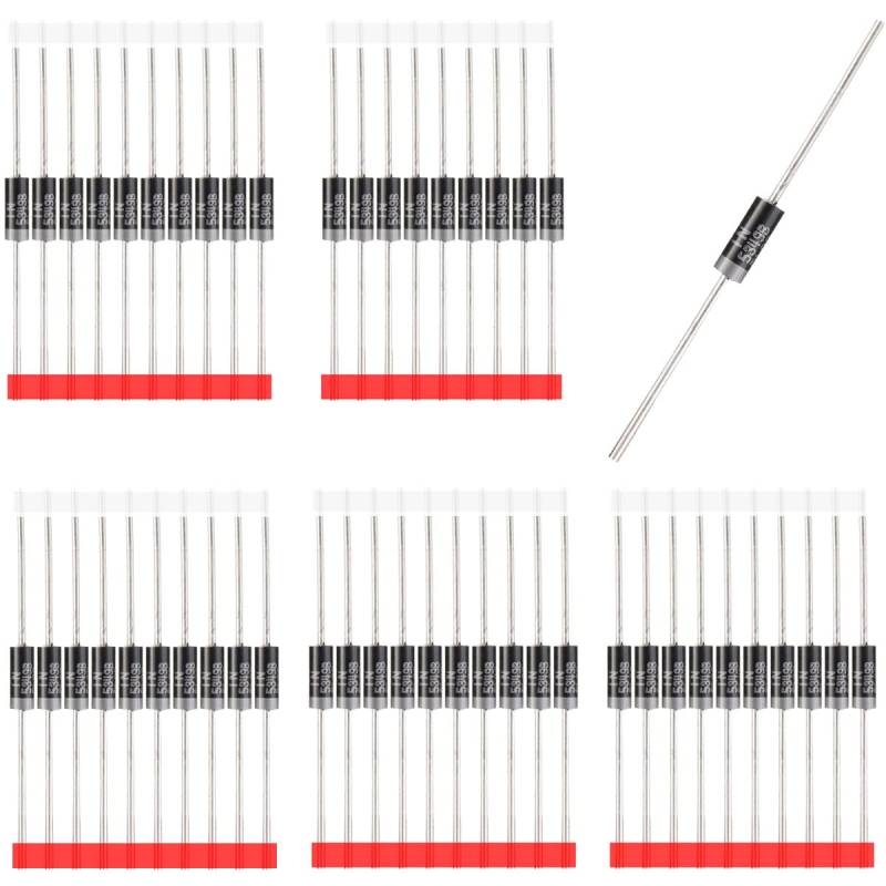 Youmile 50 Stück 1N5349B Dioden 5W 12V Power Zener Diodes IN5349 Axial Dioden T-18 Numerische Präzision hohe Qualität langlebig,für PCB Board Electronics Project DIY von Youmile