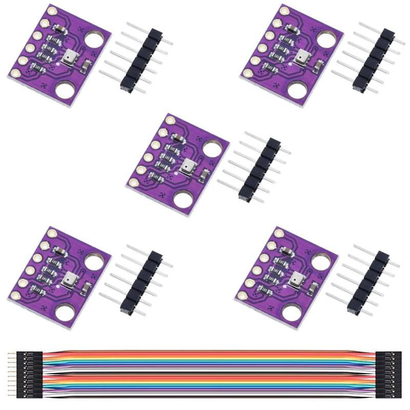 Youmile 5Pcs Drucksensormodul BMP280 3.3V Digital Barometric Altitude Pressure Atmosphärisches Modul für Arduino High Precision mit Dupont-Kabel von Youmile