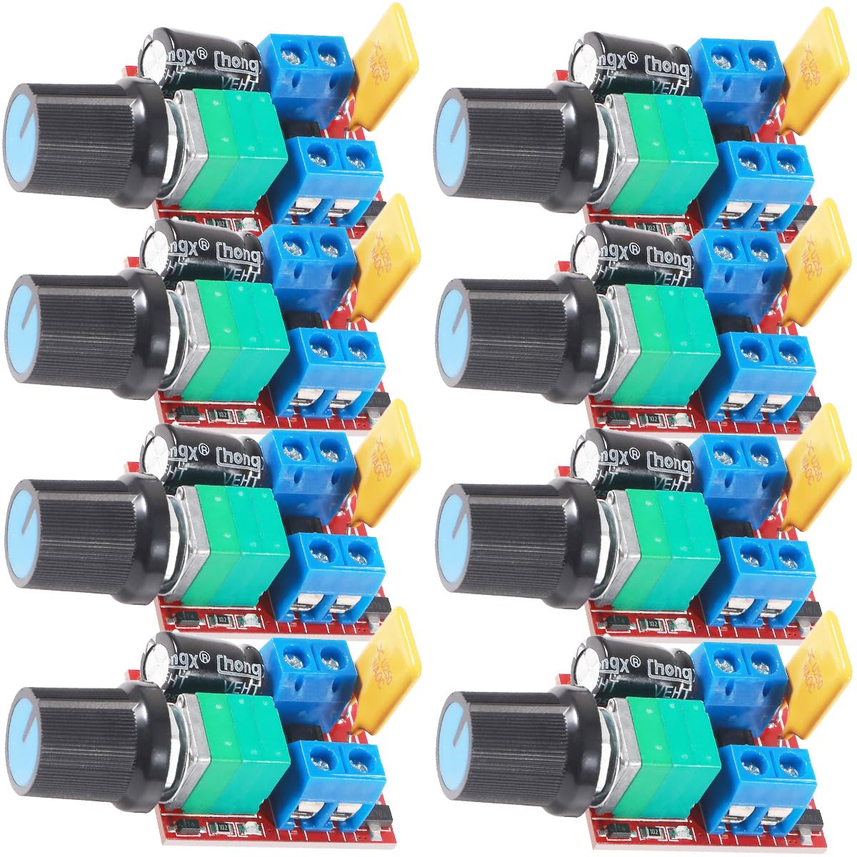 Youmile 8 Stück 5A Motor Drehzahlregler Modul Mini DC Motor PWM Speed Controller 90W DC 3 V 6 V 12 V 24 V 35 V Geschwindigkeitskontrollschalter mit rücksetzbarer Sicherung LED-Anzeigeschalter Youmile 8 Stück 5A Motor Drehzahlregler Modul Mini DC Motor PWM Speed Controller 90W DC 3 V 6 V 12 V 24 V 35 V Geschwindigkeitskontrollschalter mit rücksetzbarer Sicherung LED-Anzeigeschalter von Youmile