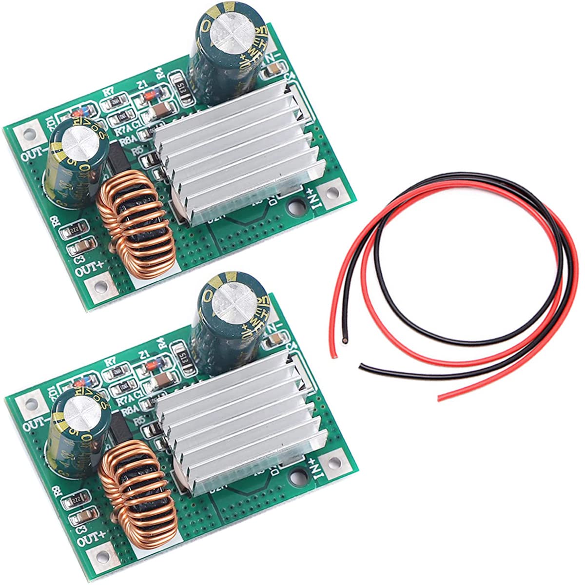 Youmile DC Abwärts Modul,Step-Down Stromversorgungsmodul,DC 16V-120V auf 12V 3A Weitspannungseingang Stromversorgungs-Abwärtswandler mit rotem und schwarzem Kabel, 2er-Pack Youmile DC Abwärts Modul,Step-Down Stromversorgungsmodul,DC 16V-120V auf 12V 3A Weitspannungseingang Stromversorgungs-Abwärtswandler mit rotem und schwarzem Kabel, 2er-Pack von Youmile