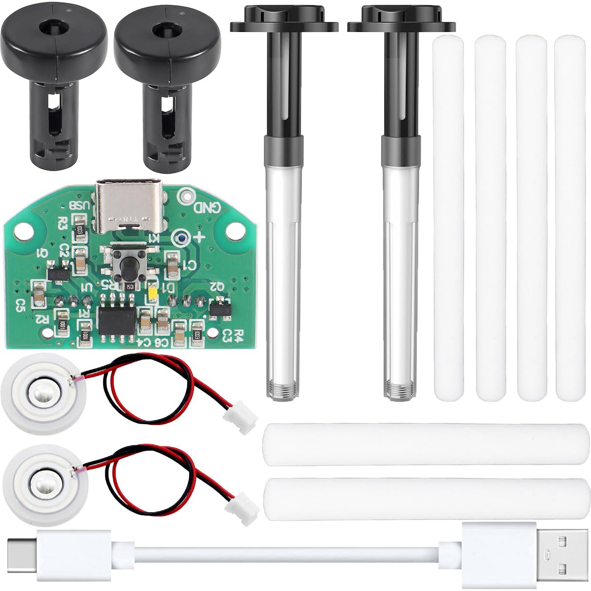 Youmile Luftbefeuchtermodul Zerstäubungsmodul Doppelspray-USB-Luftbefeuchter740 Löcher5-µm-Mikroporen-Zerstäubermit LuftbefeuchterhalterungWattestäbchenTyp-C-USB-Kabel Youmile Luftbefeuchtermodul Zerstäubungsmodul Doppelspray-USB-Luftbefeuchter740 Löcher5-µm-Mikroporen-Zerstäubermit LuftbefeuchterhalterungWattestäbchenTyp-C-USB-Kabel von Youmile
