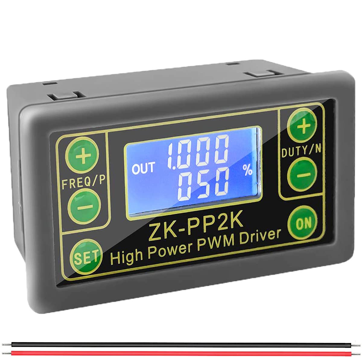 Youmile PWM Cycle Delay Drive Module ZK-PP2K 8A Dual Mode High Power PWM Dimming Motor Speed Controller LCD Pulsfrequenzzyklus 1Hz-150KHz mit rotem und schwarzem Kabel Youmile PWM Cycle Delay Drive Module ZK-PP2K 8A Dual Mode High Power PWM Dimming Motor Speed Controller LCD Pulsfrequenzzyklus 1Hz-150KHz mit rotem und schwarzem Kabel von Youmile
