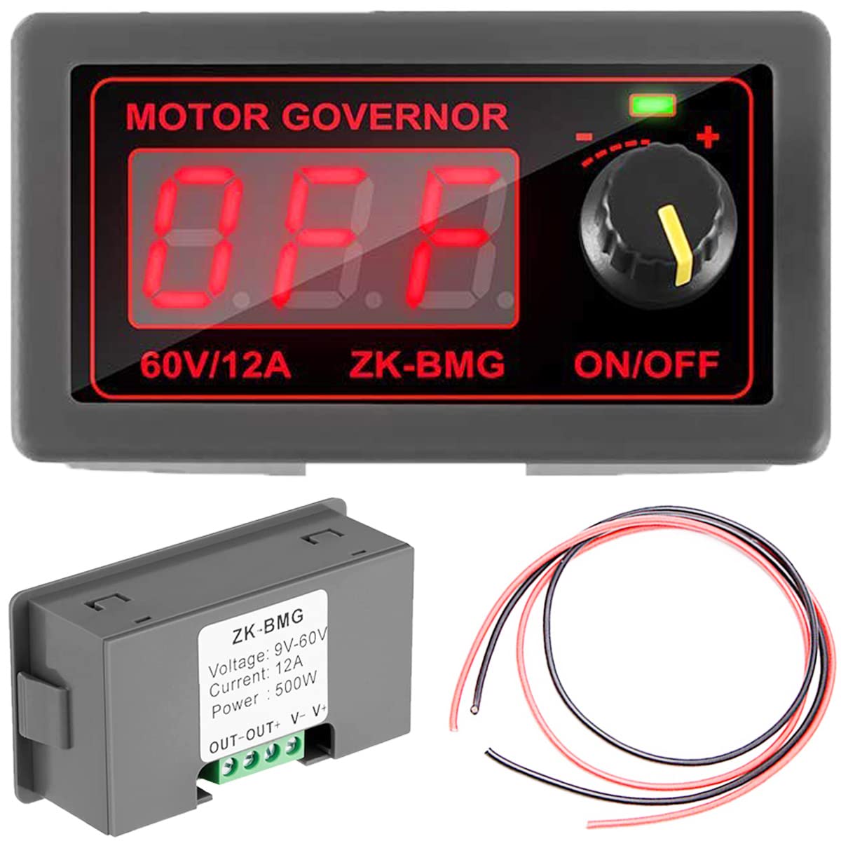 Youmile PWM Motor Speed Controller ZK-BMG DC 12V 24V 60V 500W Einstellbares Signal Generator Treibermodul mit stufenlosem Schalter rotes und schwarzes Kabel Youmile PWM Motor Speed Controller ZK-BMG DC 12V 24V 60V 500W Einstellbares Signal Generator Treibermodul mit stufenlosem Schalter rotes und schwarzes Kabel von Youmile