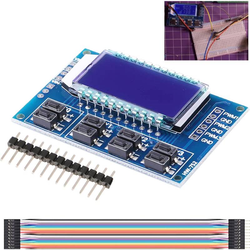 Youmile Signal-Generator PWM-Impulsfrequenz Kapazität Einstellbare Module, LCD-Anzeige, 1 Hz bis 150 kHz, mit Pinheader, DuPont-Kabel von Youmile
