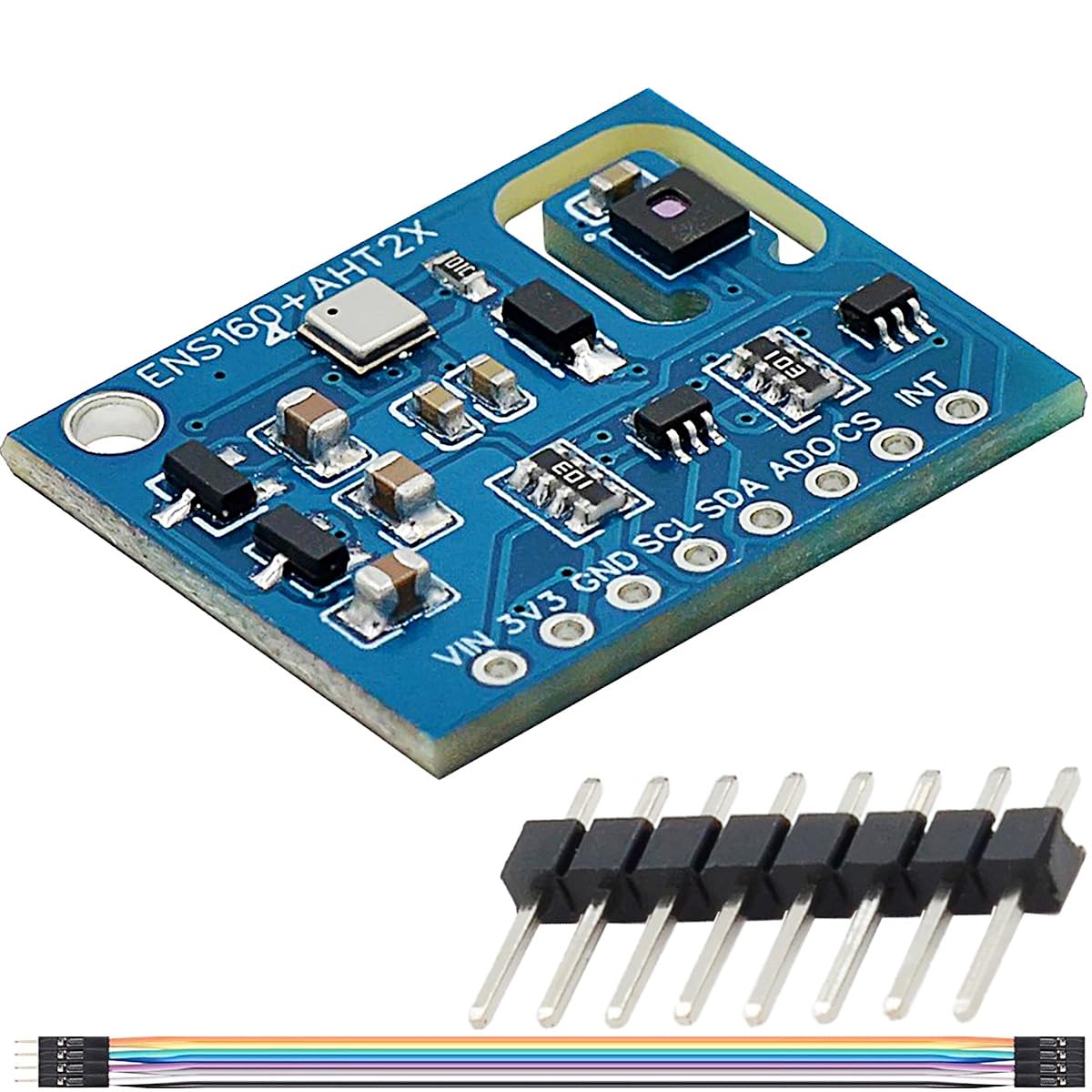 Youmile Temperatur Sensor module Temperatur- und Luftfeuchtigkeitssensor ENS160 + AHT21 Kohlendioxid CO2 eCO2 TVOC Luftqualitätsmodul 3-in-1-Sensor Hochpräzise mit Dupont-Kabel für Arduino Youmile Temperatur Sensor module Temperatur- und Luftfeuchtigkeitssensor ENS160 + AHT21 Kohlendioxid CO2 eCO2 TVOC Luftqualitätsmodul 3-in-1-Sensor Hochpräzise mit Dupont-Kabel für Arduino von Youmile