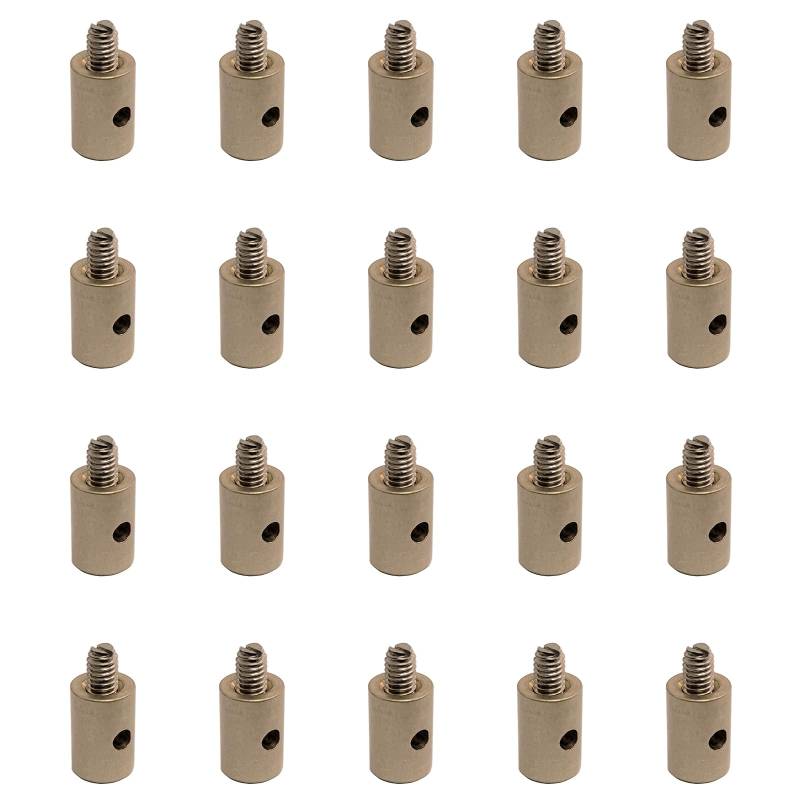 20X Motorrad Bremskabel Nippel Schrauben Ersatz Lötfrei Gaszug Nippel für Auto Motorrad Fahrrad Metall Zubehör von Young Wolf