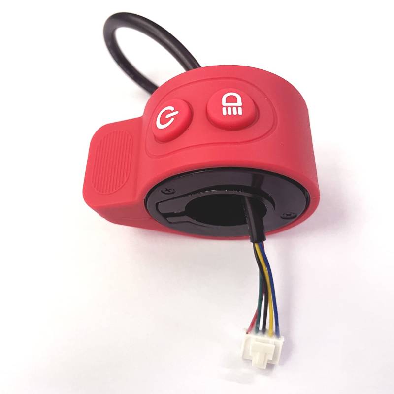 Young Wolf Universal-Daumengas für HX-Roller, 5 V, ABS-Silikon, Gaspedal, Geschwindigkeitsregelung, Elektroroller, integrierter Schalter (rot) von Young Wolf