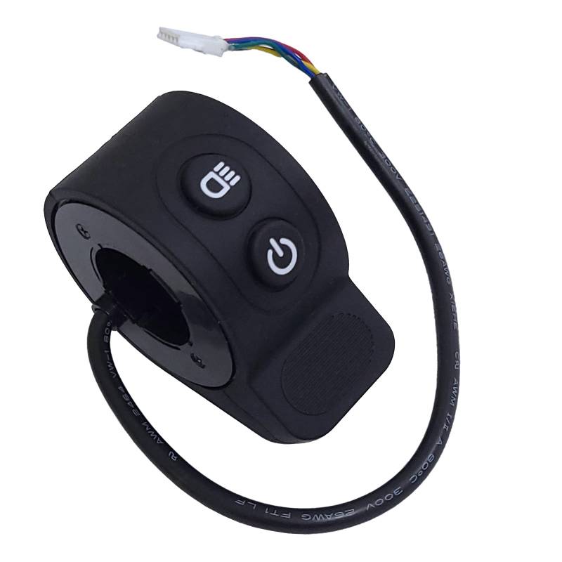 Young Wolf Universal Daumengas für HX-X6 / X7 / X8 Scooter 5V ABS Silikon Gaspedal Geschwindigkeitsregelung Scooter Integrierter Schalter Elektroroller (Schwarz) von Young Wolf