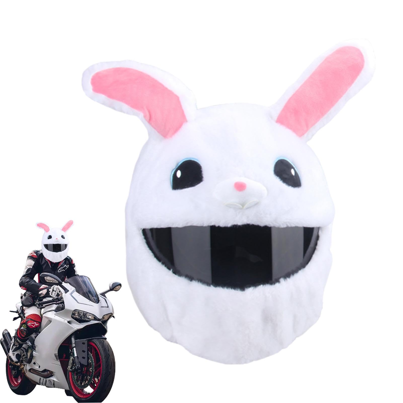 Motorradhelm Abdeckung Lustiges Pelziges Tier Integralhelme Abdeckung, Cartoon Motorradhelm Hut Motorradhelm Überzüge Motorcycle Helmet Cover Für Dekoration Von Motorradhelmen Gegen Staub, Stöße Kratz von Youngwier