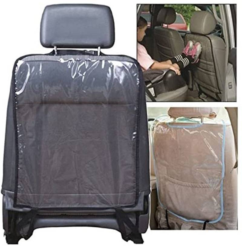 Youning 2 Stück Autositzschoner Transparent Wasserdichter Autositz Rückenschutz Schutz Kinder Anti-schmutzig Auto Träger Auto-Sitz Rückseiten-Schutz-Abdeckung Abnehmbare Hängen (A) von Youning