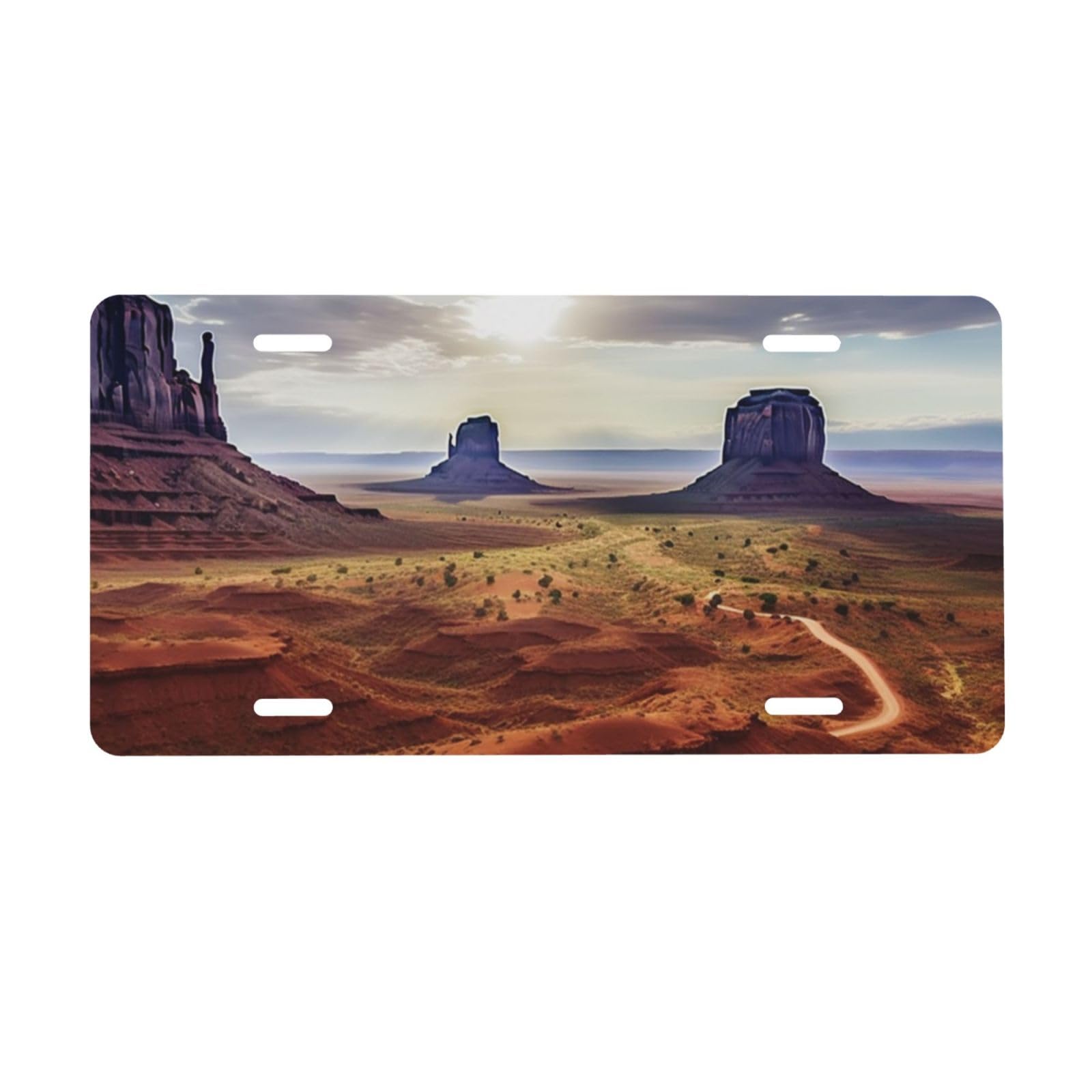 Nummernschild Aluminium Nummernschild Landschaft des Monument Valley Auto Auto Tag für Fahrzeug Dekoratives gestanztes Vanity Nummernschild für LKW, Vans, SUV, 15,2 x 30,5 cm, 4 Löcher Nummernschild Aluminium Nummernschild Landschaft des Monument Valley Auto Auto Tag für Fahrzeug Dekoratives gestanztes Vanity Nummernschild für LKW, Vans, SUV, 15,2 x 30,5 cm, 4 Löcher von YoupO