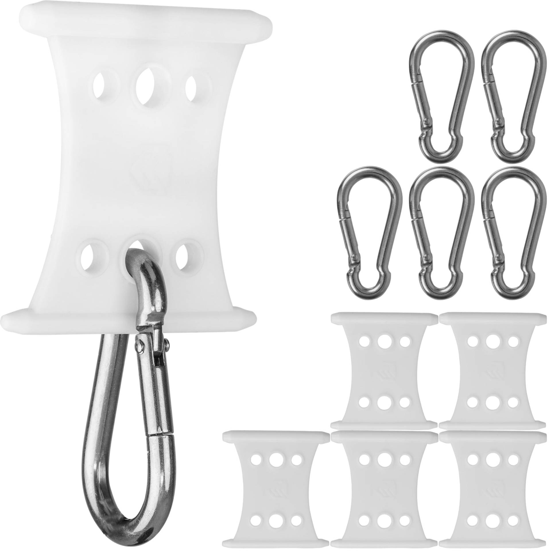 Markisenhaken für Kederschiene, 6 Pack, Weiß, für Kederleisten mit ∅ 5-6mm und ∅ 7-8mm, Set mit 6 x 60mm Edelstahl-Karabiner, Haken Wohnwagen Vorzeltkeder, Kederhaken Camping Markise, Aufhänger Keder Markisenhaken für Kederschiene, 6 Pack, Weiß, für Kederleisten mit ∅ 5-6mm und ∅ 7-8mm, Set mit 6 x 60mm Edelstahl-Karabiner, Haken Wohnwagen Vorzeltkeder, Kederhaken Camping Markise, Aufhänger Keder von Your Day Mate