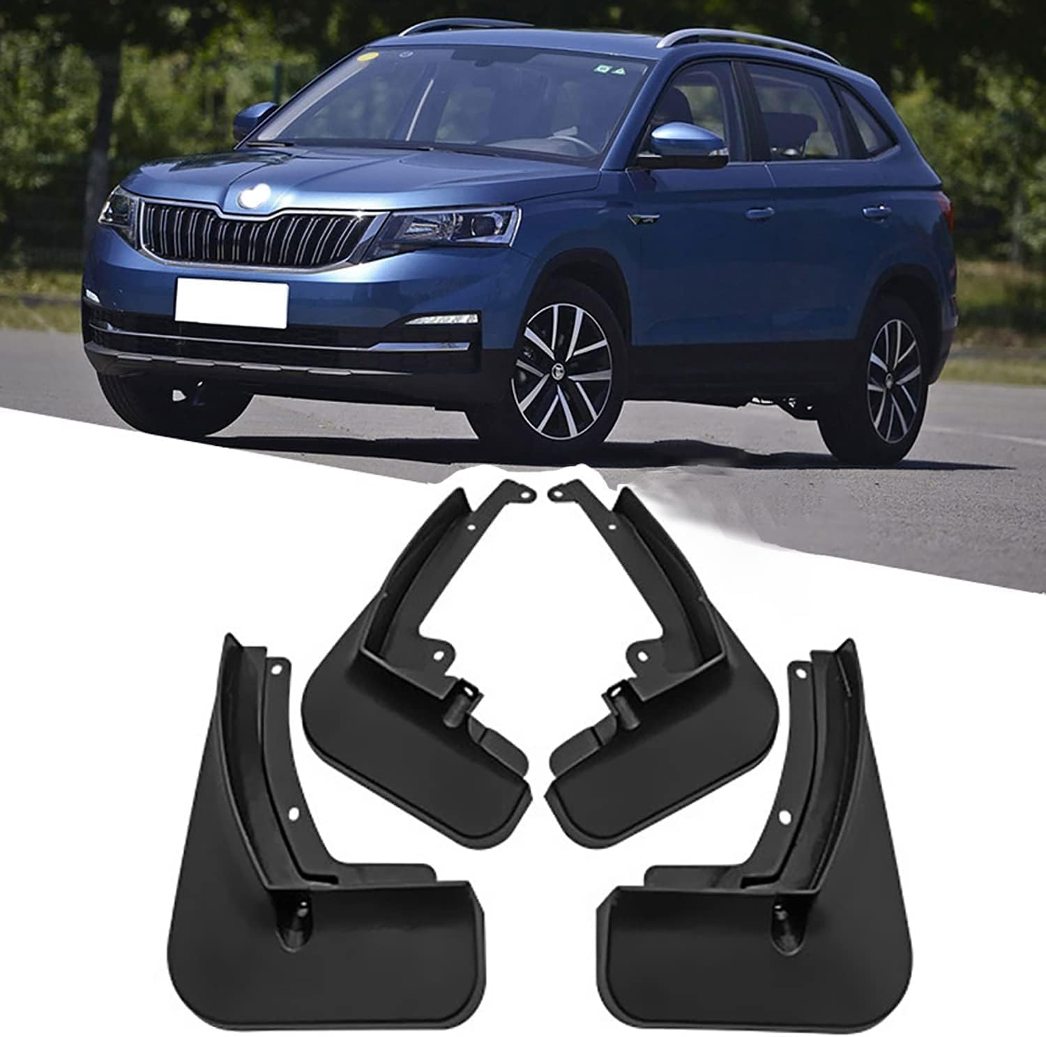 Schmutzfänger für Skoda Kamiq 2018–2022, Premium-Schutz für Vorder- und Hinterrad, Spritzschutz-Set, langlebiges und verschleißfestes Design Schmutzfänger für Skoda Kamiq 2018–2022, Premium-Schutz für Vorder- und Hinterrad, Spritzschutz-Set, langlebiges und verschleißfestes Design von Yrrltsy