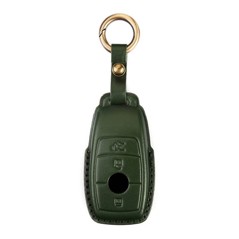 Ysbxitu Autoschlüssel KunstlederHülle kompatibel mit Mercedes Benz GLB Smart Key (nur Keyless) - Schlüssel hülle mit Schlüsselanhänger von Ysbxitu