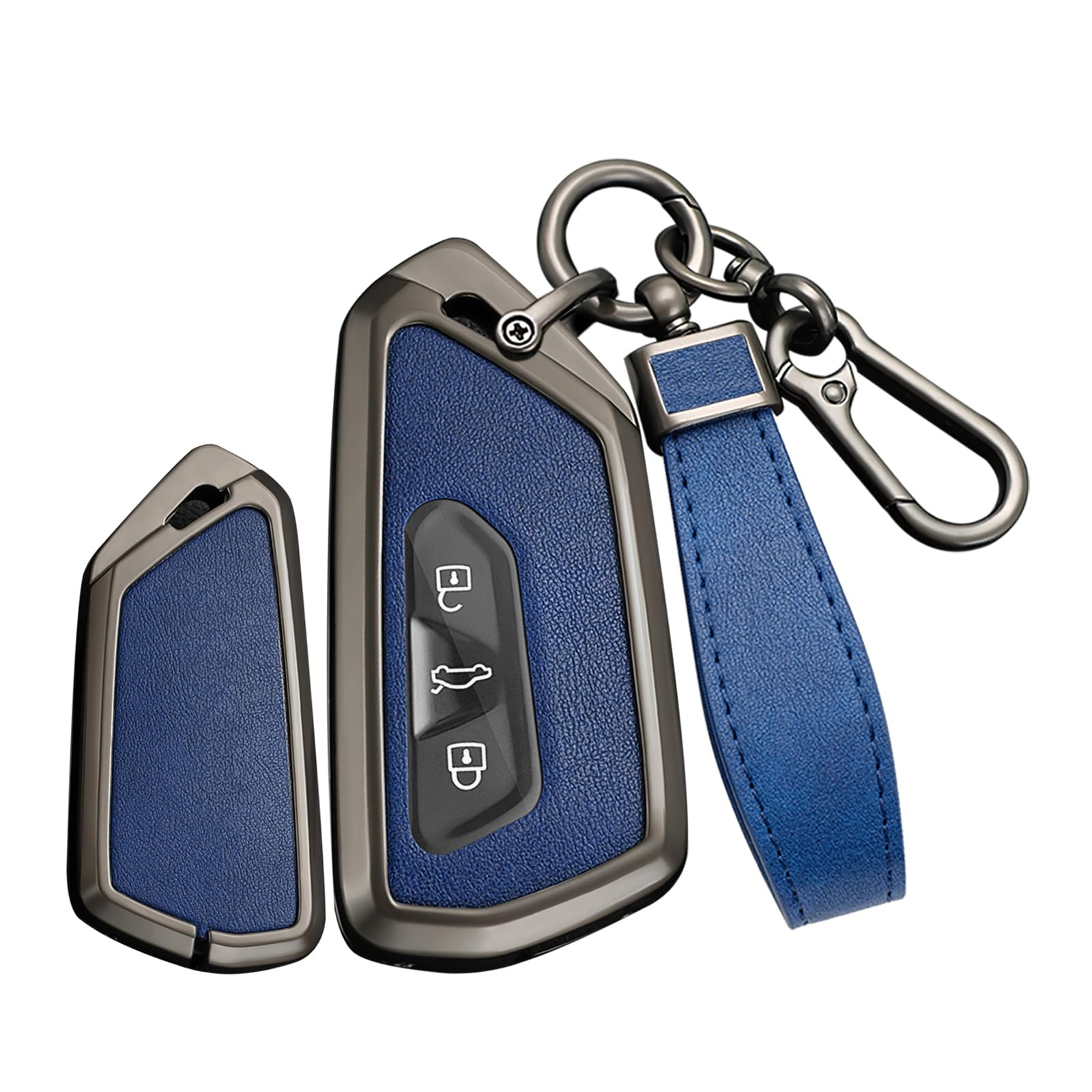 Ysbxitu Für VW Autoschlüssel Hülle Eui Metall-Fernbedienung Funkschlüssel passt für VW Golf 8 Seat Leon MK 4 Tarraco Ateca Octavia kratzfestes Schlüsselanhänger-Hülle Car Keychain A Blau Ysbxitu Für VW Autoschlüssel Hülle Eui Metall-Fernbedienung Funkschlüssel passt für VW Golf 8 Seat Leon MK 4 Tarraco Ateca Octavia kratzfestes Schlüsselanhänger-Hülle Car Keychain A Blau von Ysbxitu