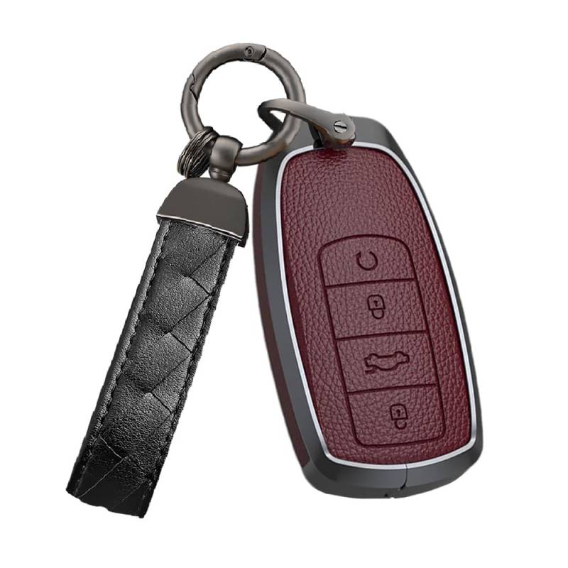 Ysbxitu Key Cover-Leichtes Synthetisches Metall kompatibel mit Chery Omoda 5 C5 Tigo 7 8 Pro Max Tigo 7 8 Plus Arrizo 5 Plus Schlüsselbox keyless go Schutz von Ysbxitu