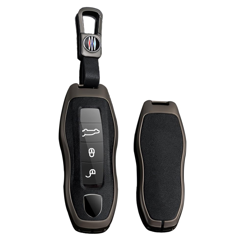 Ysbxitu Schlüssel Schutz Etui Leder Schlüssel mit Schlüsselanhänger kompatibel mit Porsche Cayenne Panamera 911 971 9YA Macan Boxster Taycan Carrera Keyless Go Schlüsselbox für Funkschlüssel A Schwarz Ysbxitu Schlüssel Schutz Etui Leder Schlüssel mit Schlüsselanhänger kompatibel mit Porsche Cayenne Panamera 911 971 9YA Macan Boxster Taycan Carrera Keyless Go Schlüsselbox für Funkschlüssel A Schwarz von Ysbxitu
