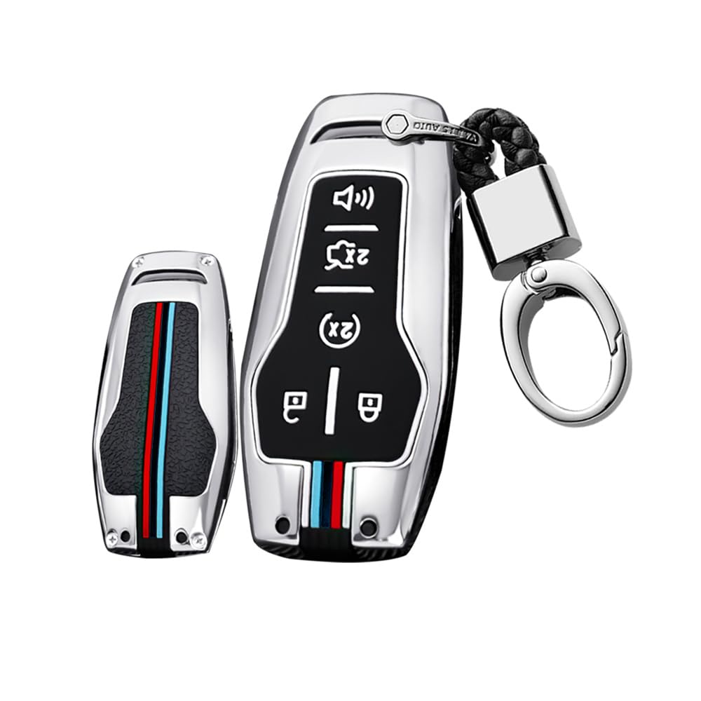 Ysbxitu Smart Autoschlüssel für Ford Auto Zubehör kompatibel mit Ford Fusion Mustang F-150 Edge Explorer für Lincoln MKZ MKC 5 Tasten Gehäuse der Fernbedienung Cover Schlüsselgehäuse Tuning- C Silber Ysbxitu Smart Autoschlüssel für Ford Auto Zubehör kompatibel mit Ford Fusion Mustang F-150 Edge Explorer für Lincoln MKZ MKC 5 Tasten Gehäuse der Fernbedienung Cover Schlüsselgehäuse Tuning- C Silber von Ysbxitu