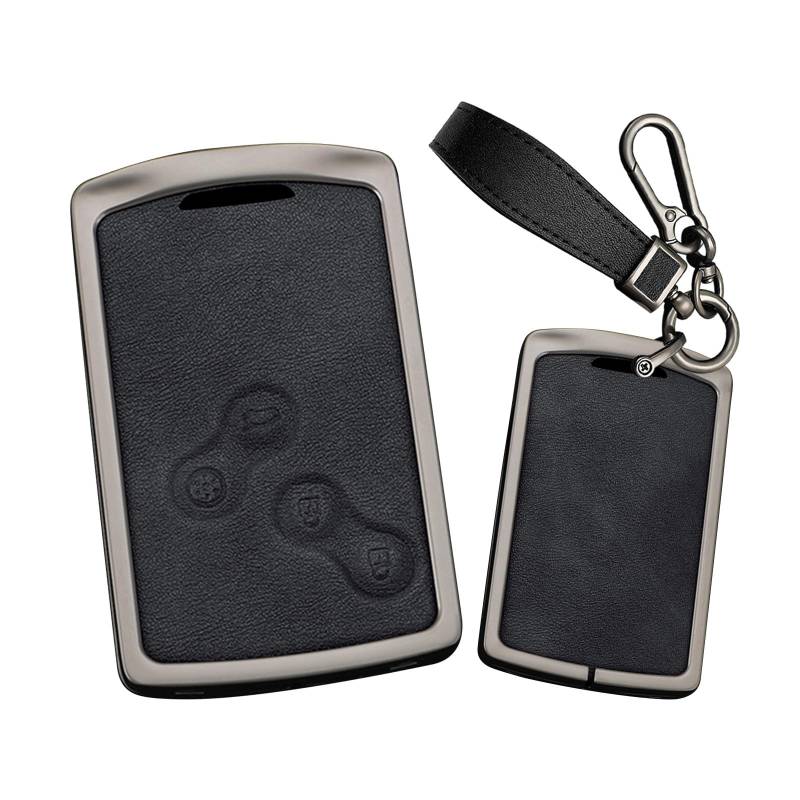 Ysbxitu für Renault Dacia mit 4 knöpfen Schlüsselhülle Zubehör Passt für Renault Clio Captur Scenic Megane 4 Duster Sandero Twingo Koleos Zoe kratzfestes-Autoschlüssel-Schutzhülle Key Cover A Schwarz von Ysbxitu
