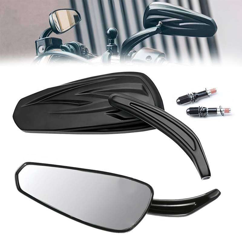 Ysislybin Motorradspiegel, Motorrad Modifizierter Rückspiegel, Motorrad Spiegel M8 Chrom Rückspiegel von Ysislybin