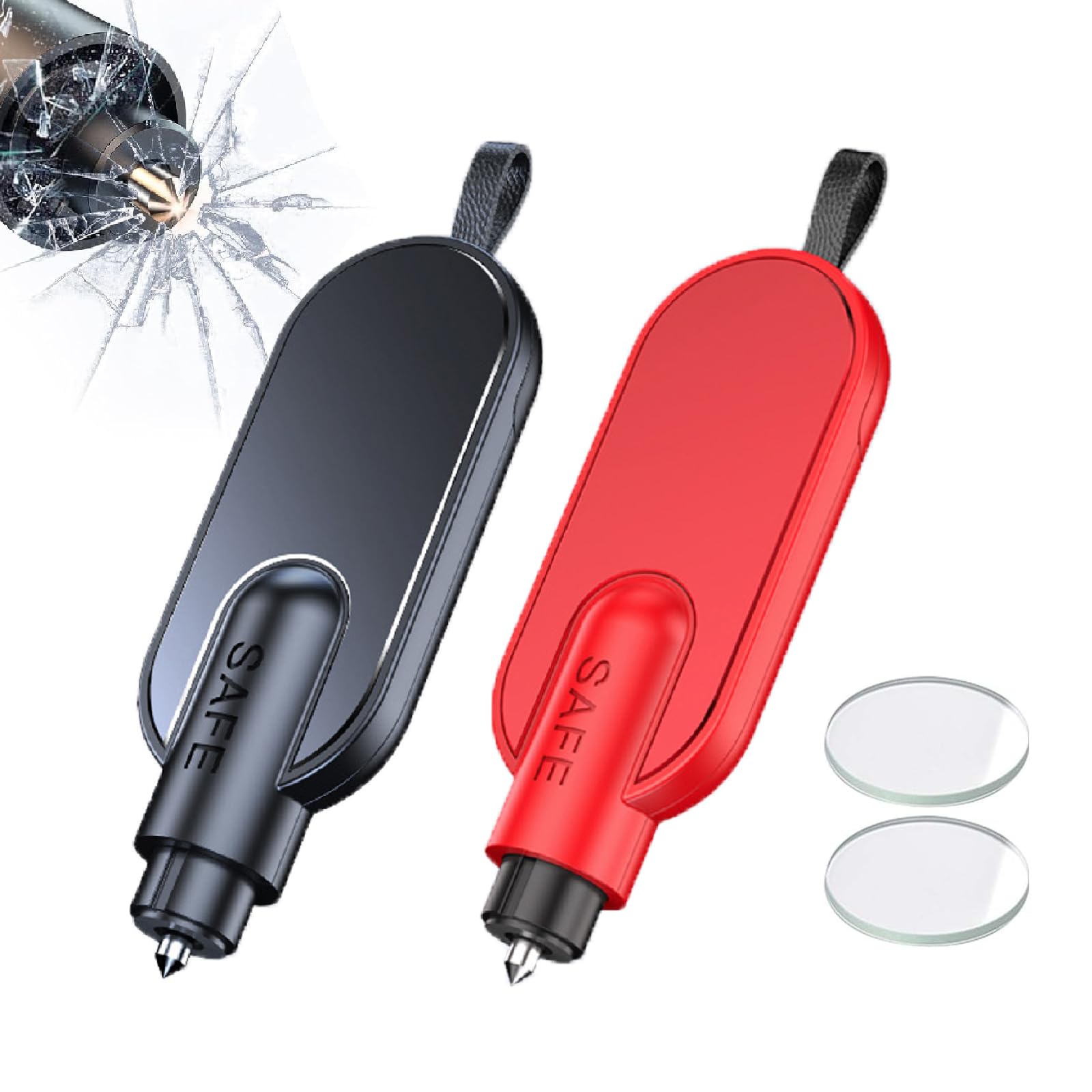 Yoaeyok 2 Stücke Auto Notfallhammer mit Gurtschneider, Mini Nothammer Sicherheitshammer Glasbrecher, Multifunktions-Mini-Auto-Notfallwerkzeug Rescue Tool für Auto, Bus Yoaeyok 2 Stücke Auto Notfallhammer mit Gurtschneider, Mini Nothammer Sicherheitshammer Glasbrecher, Multifunktions-Mini-Auto-Notfallwerkzeug Rescue Tool für Auto, Bus von Yoaeyok