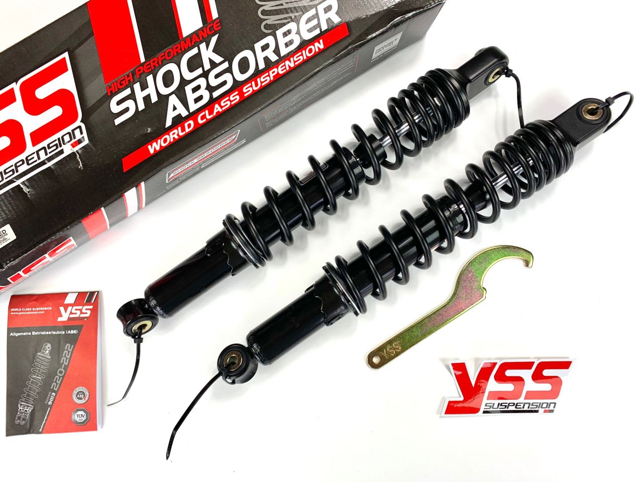 YSS Twin 360mm schwarz Pro-X Öldruck Federbeine einstellbare Stoßdämpfer Herc... von Yss