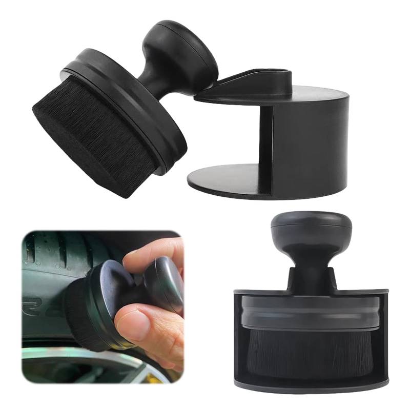 Yuaiosn 2 Stück Reifenglanz Applikator Bürste für Auto, Reifen Detailing Pinsel, Reifenbürste Auto, Professionelle Reifenglanz Bürste, Auto Detailing Pinsel, Für Reifenpflege Auto von Yuaiosn