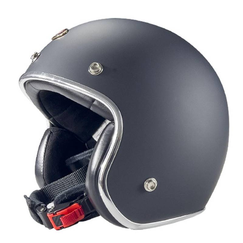 Motorradhelm Retro Halbhelm Chopper Helm ECEDOT Zertifizierung 3/4 Vintage Deutscher Stil Halbschale Jethelm Für Herren Damen Mit Schnellverschluss Offenem Helm Rollerhelm 21,S:55-56CM von YuanLiang