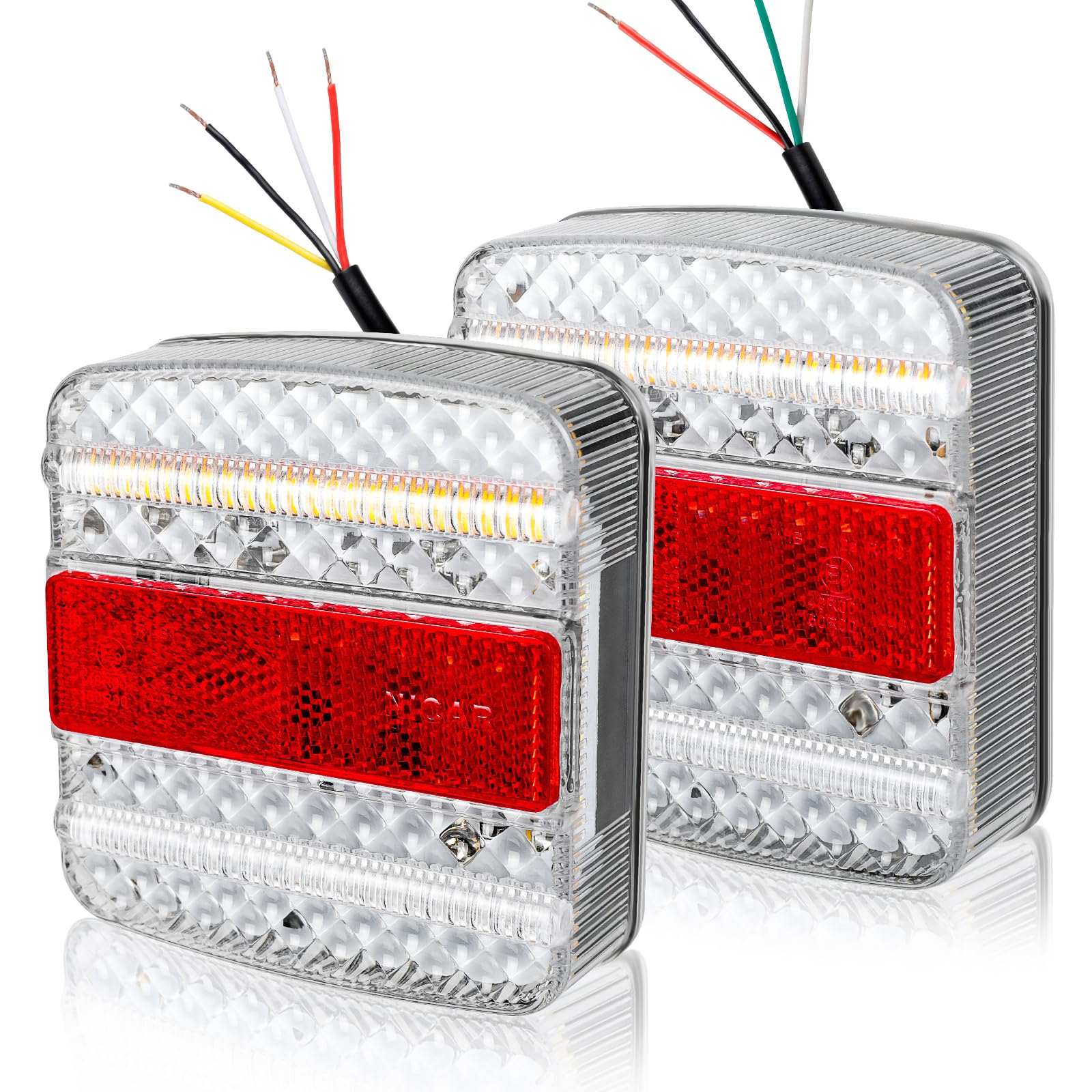 Yuanjoy Multifunktionales LED Rücklicht: Anhängerrücklicht 12/24 V geführtes Rücklicht des Anhängers, Integriertem Bremslicht, Positionslicht, Kennzeichenbeleuchtung, Blinker und Reflektor Yuanjoy Multifunktionales LED Rücklicht: Anhängerrücklicht 12/24 V geführtes Rücklicht des Anhängers, Integriertem Bremslicht, Positionslicht, Kennzeichenbeleuchtung, Blinker und Reflektor von Yuanjoy