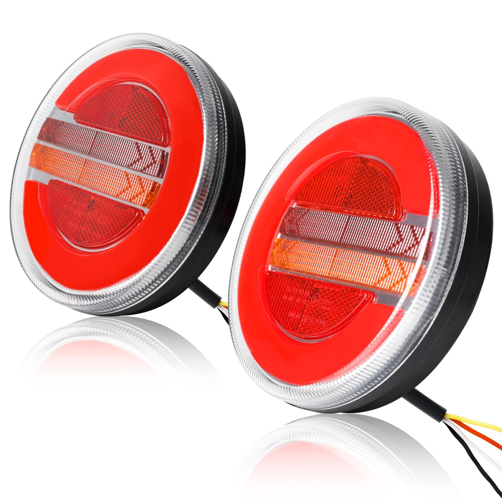 Yuanjoy 2Pcs RüCkleuchten AnhäNger, 12V 24V LED AnhäNger Beleuchtung Wasserdicht Rund RüCklicht Led Hamburger FöRmiges Universal RüCklicht FüR AnhäNger Lkw Wohnwagen Van Oder Traktor Yuanjoy 2Pcs RüCkleuchten AnhäNger, 12V 24V LED AnhäNger Beleuchtung Wasserdicht Rund RüCklicht Led Hamburger FöRmiges Universal RüCklicht FüR AnhäNger Lkw Wohnwagen Van Oder Traktor von Yuanjoy