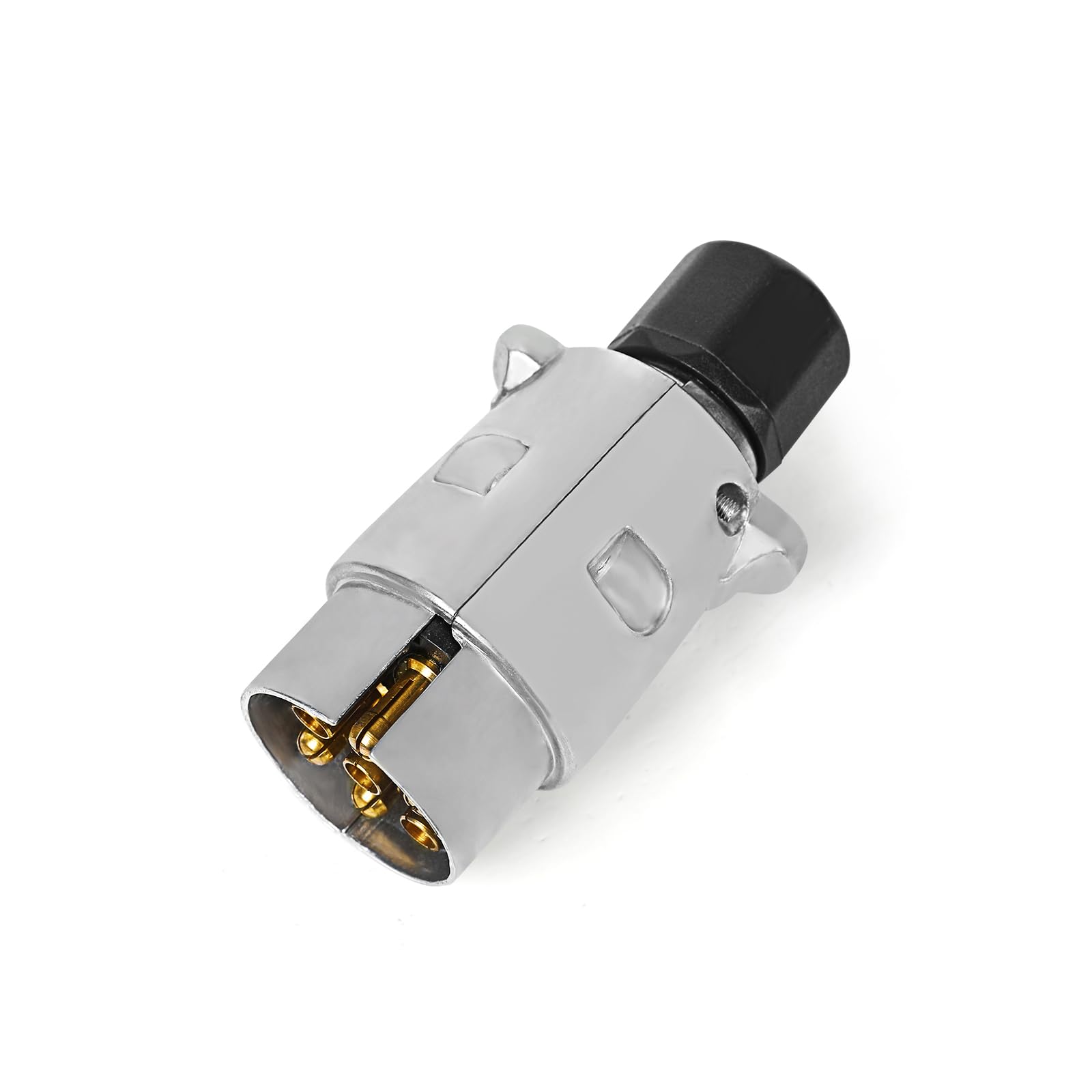 Yuanjoy Anhängerstecker 7 Polig Metall, 12V Wasserdichter 7 Poliger Anhängerstecker, 7 Poliger Hänger Stecker, für PKW LKW RV Anhänger (Aluminiumlegierung) von Yuanjoy