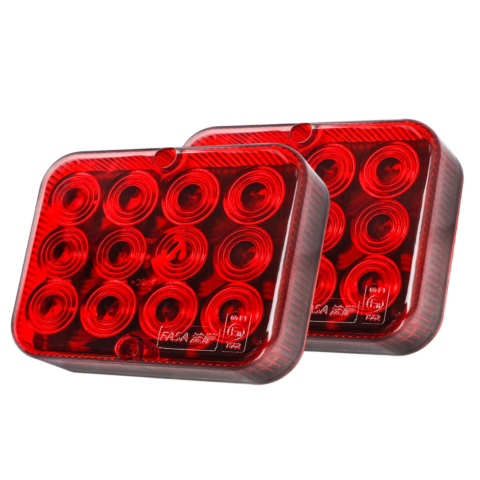 Yuanjoy 2er Pack Nebelschluß, Rot Wasserdichte Nebelscheinwerfer Rechteck, 12V LED Nebelschluß, für Wohnwagen/RV/LKW/Anhänger/Auto Extrem starke Durchschlagskraft Nebelschluß Yuanjoy 2er Pack Nebelschluß, Rot Wasserdichte Nebelscheinwerfer Rechteck, 12V LED Nebelschluß, für Wohnwagen/RV/LKW/Anhänger/Auto Extrem starke Durchschlagskraft Nebelschluß von Yuanjoy