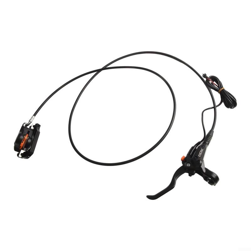 E-Bike Hydraulisches Scheibenbremsen-Set, Power Control Shifter, Vorder- und Hinterradbremssystem, Aluminiumlegierung, 850 mm/1550 mm Gehäuse, geeignet für E-Bikes (links hinten) von Yuanpgky