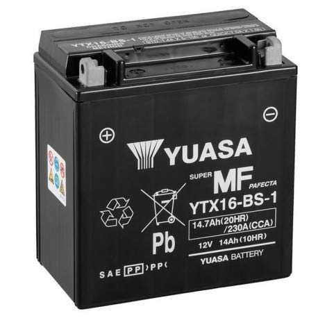 Accu MOTO YUASA YTX16-BS-1 // 12V 14Ah von Yuasa