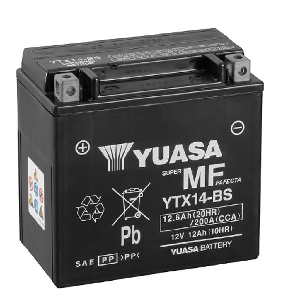 Batterie Motorrad Yuasa YTX14-BS wartungsfrei 12V 12Ah 150x87x147 passend für Harley Davidson V-ROD 1131 2002/2006 Batterie Motorrad Yuasa YTX14-BS wartungsfrei 12V 12Ah 150x87x147 passend für Harley Davidson V-ROD 1131 2002/2006 von Yuasa