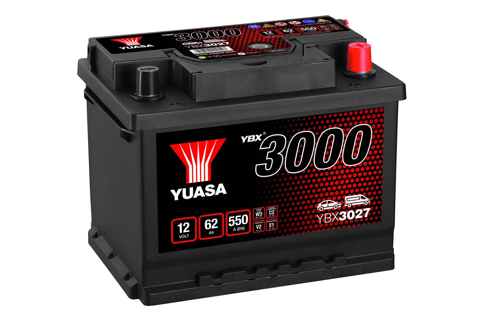 YUASA YBX3027 SMF Akku, 12 V/60 Ah/550 A YUASA YBX3027 SMF Akku, 12 V/60 Ah/550 A von Yuasa