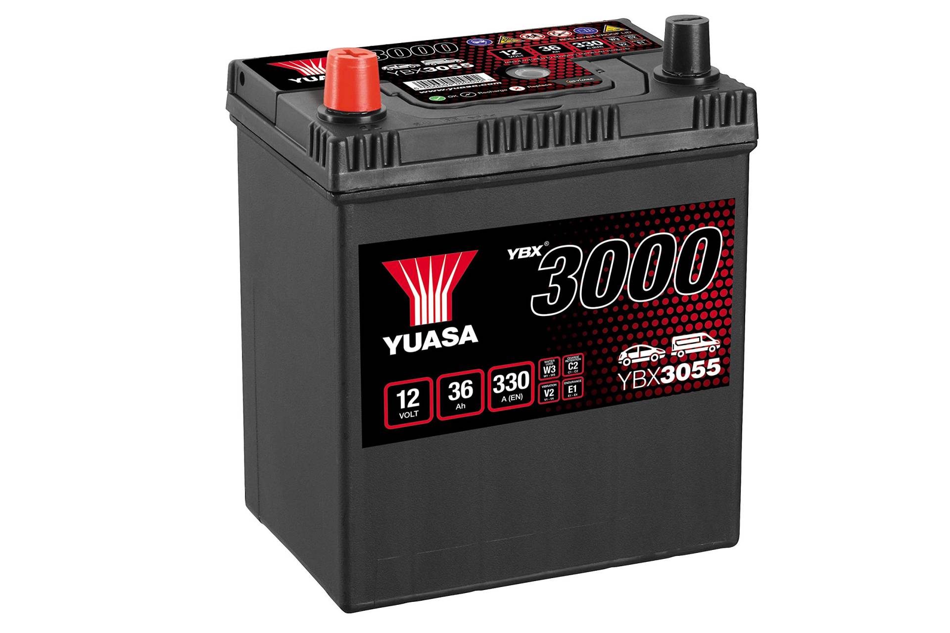Yuasa YBX3055 SMF-Batterie, 12 V, 36 Ah, 330 A von Yuasa