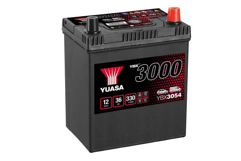 Yuasa, YBX3054 SMF Starter-Batterie (Kompatibilität mit Linkslenker-Fahrzeugen nicht garantiert) von Yuasa