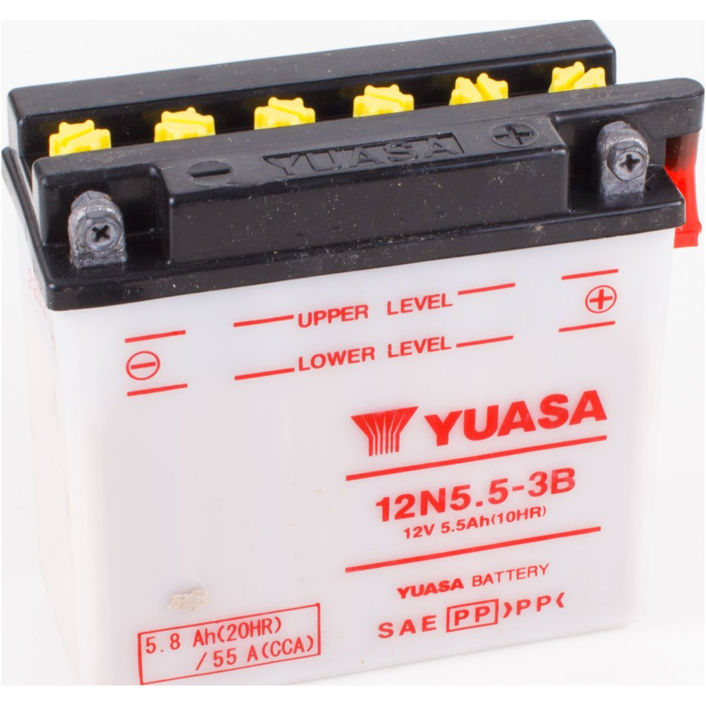 Yuasa 1088273 akku, motorradbatterie 12n5.5-3b 12v/5,5ah dry-batterie 138x61x131mm von Yuasa