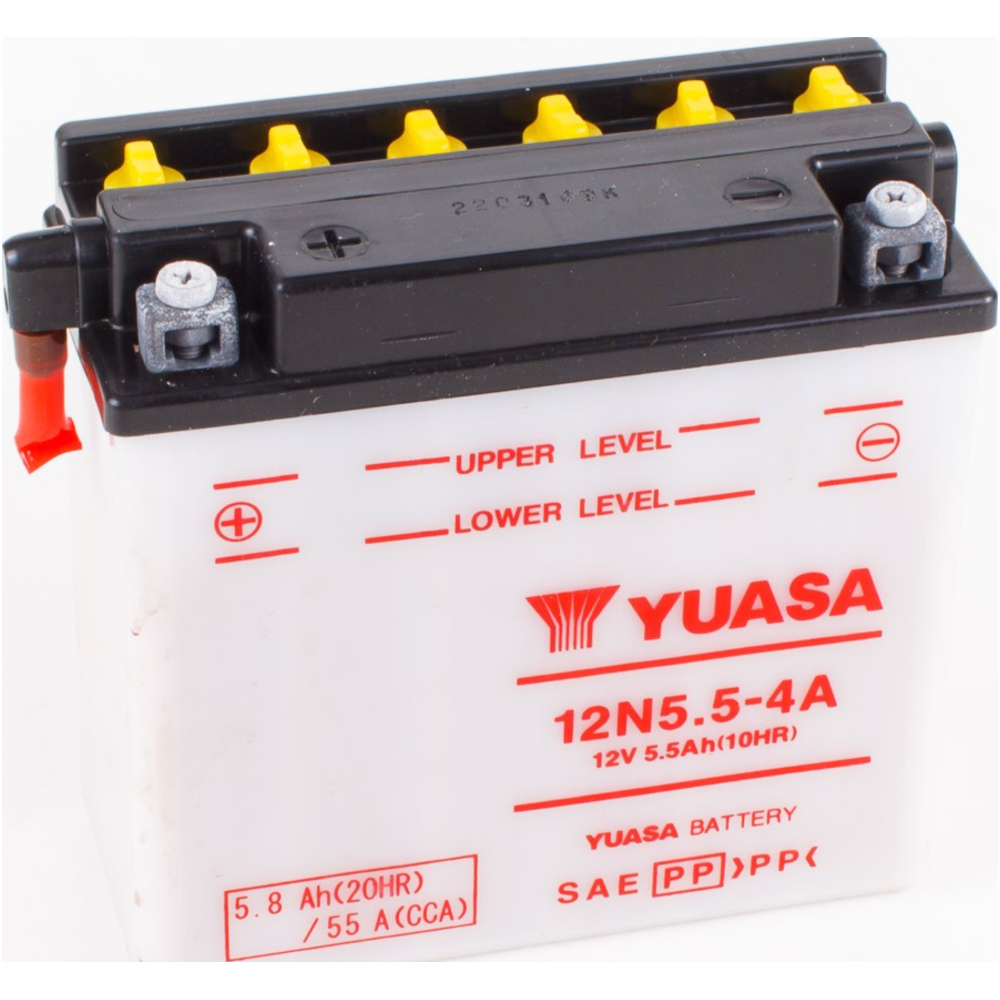 Yuasa 1088274 akku, motorradbatterie 12n5.5-4a 12v/5,5ah dry-batterie 135x60x130mm von Yuasa