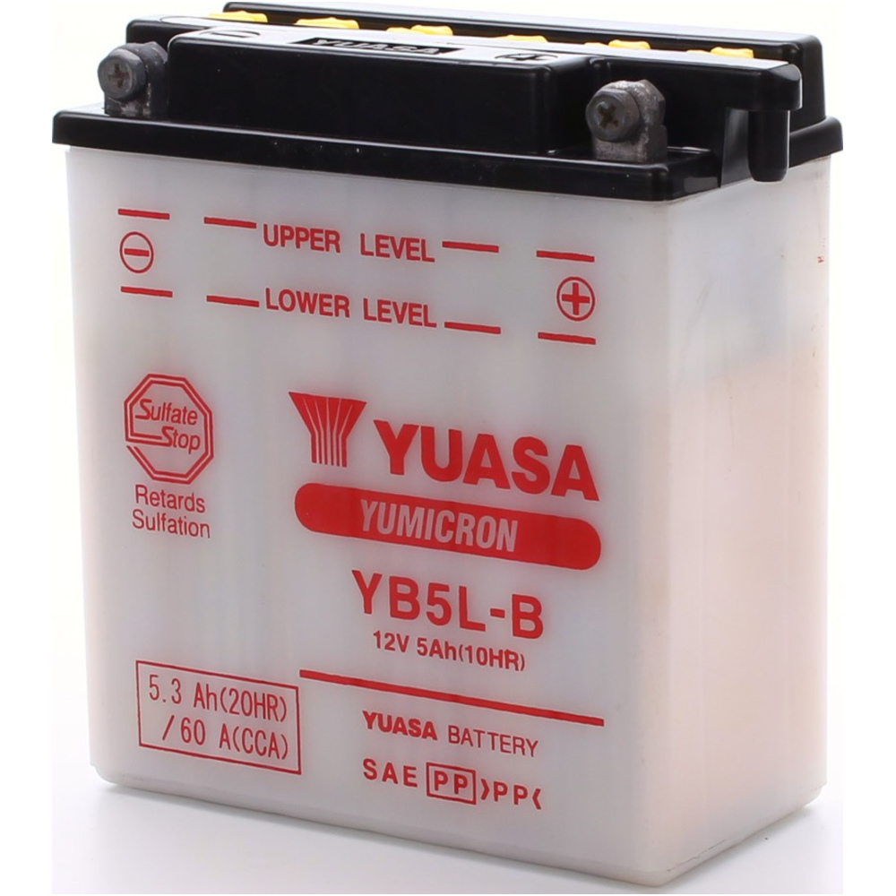 Yuasa 1088310 akku, motorradbatterie yb5l-b (12n5-3b) 12v/5ah din50512 dry-batterie 121x61x131mm von Yuasa