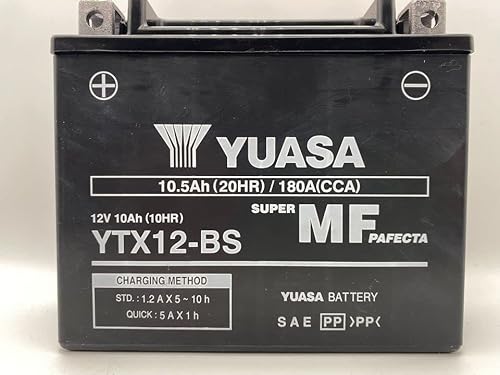 Yuasa Batterie YTX12-BS Ersatzbatterie für Honda VFR R (RC30) 750 1987-1993 von Yuasa