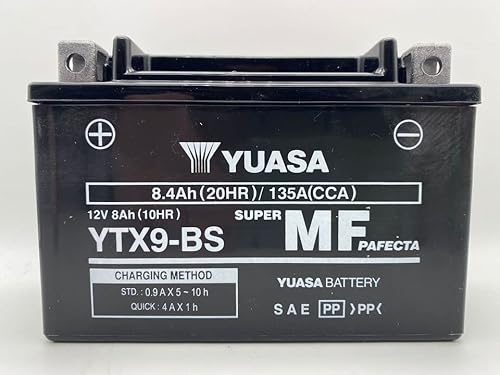 Yuasa Batterie YTX9-BS | Ersatzbatterie für Motorrad | Original Batterie wird versiegelt geliefert und geladen und einsatzbereit von Yuasa