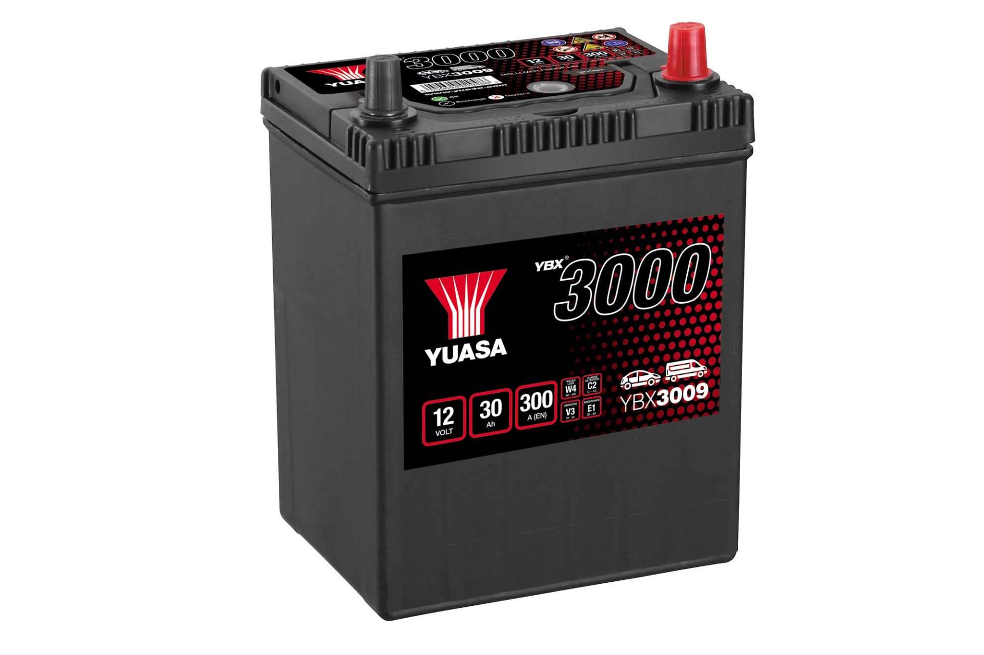 Yuasa YBX3009 SMF-Batterie, 12 V, 30 Ah, 300 A von Yuasa