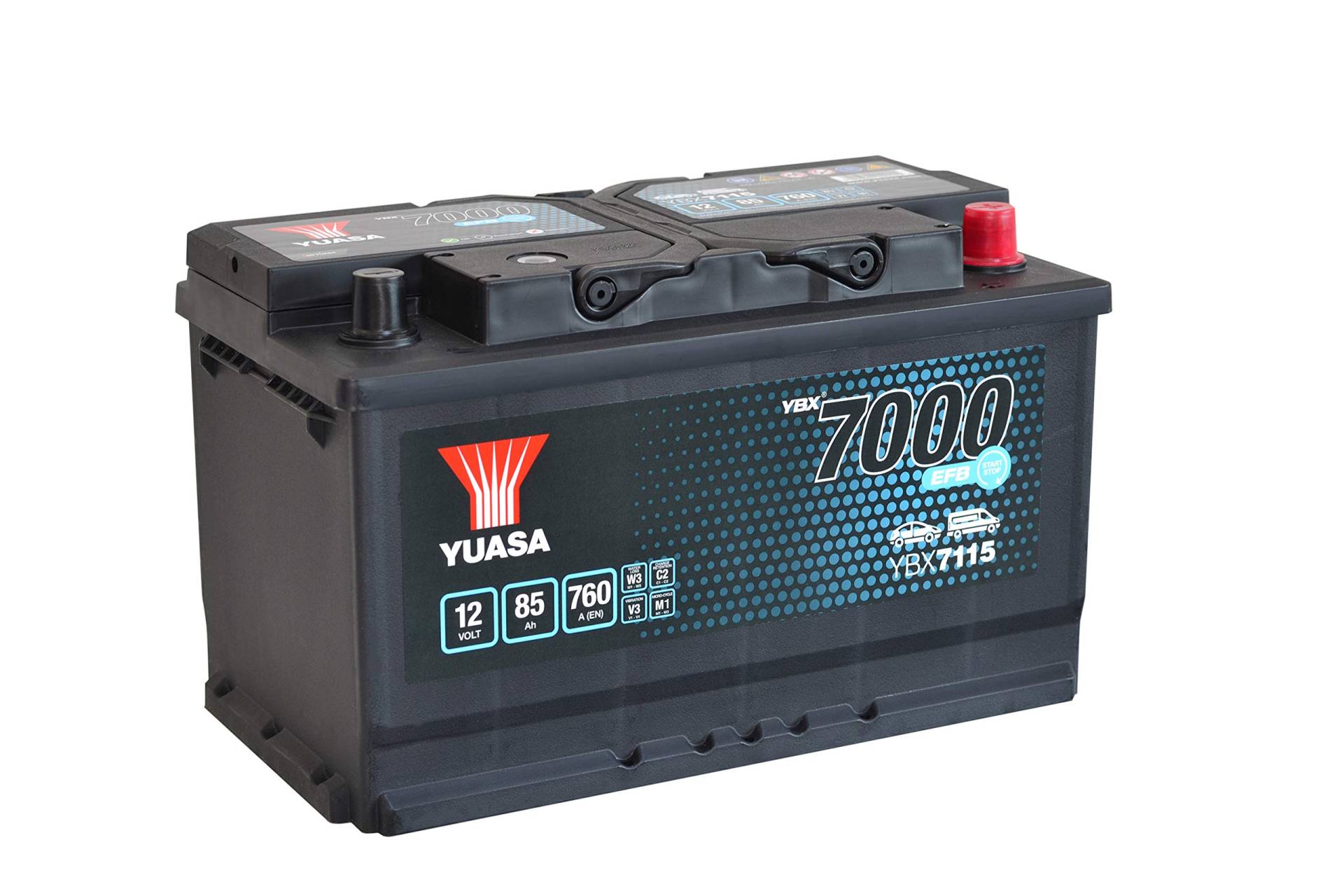 Yuasa YBX7115 12V 85Ah 760A EFB Start Stop Batterie von Yuasa