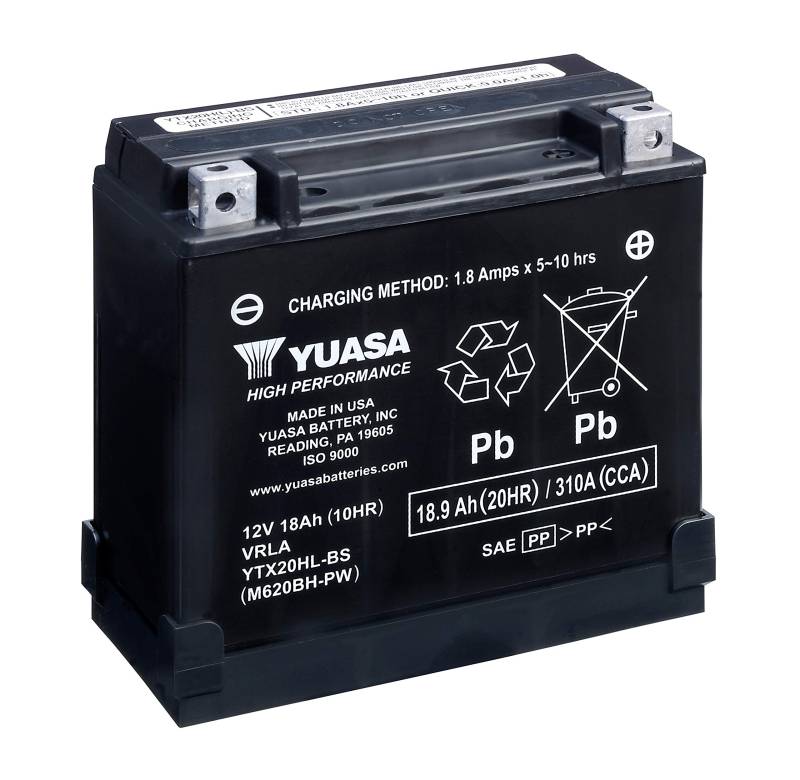 Yuasa YTX20HL-BS (WC) Hochleistungsbatterie, wartungsfrei von Yuasa