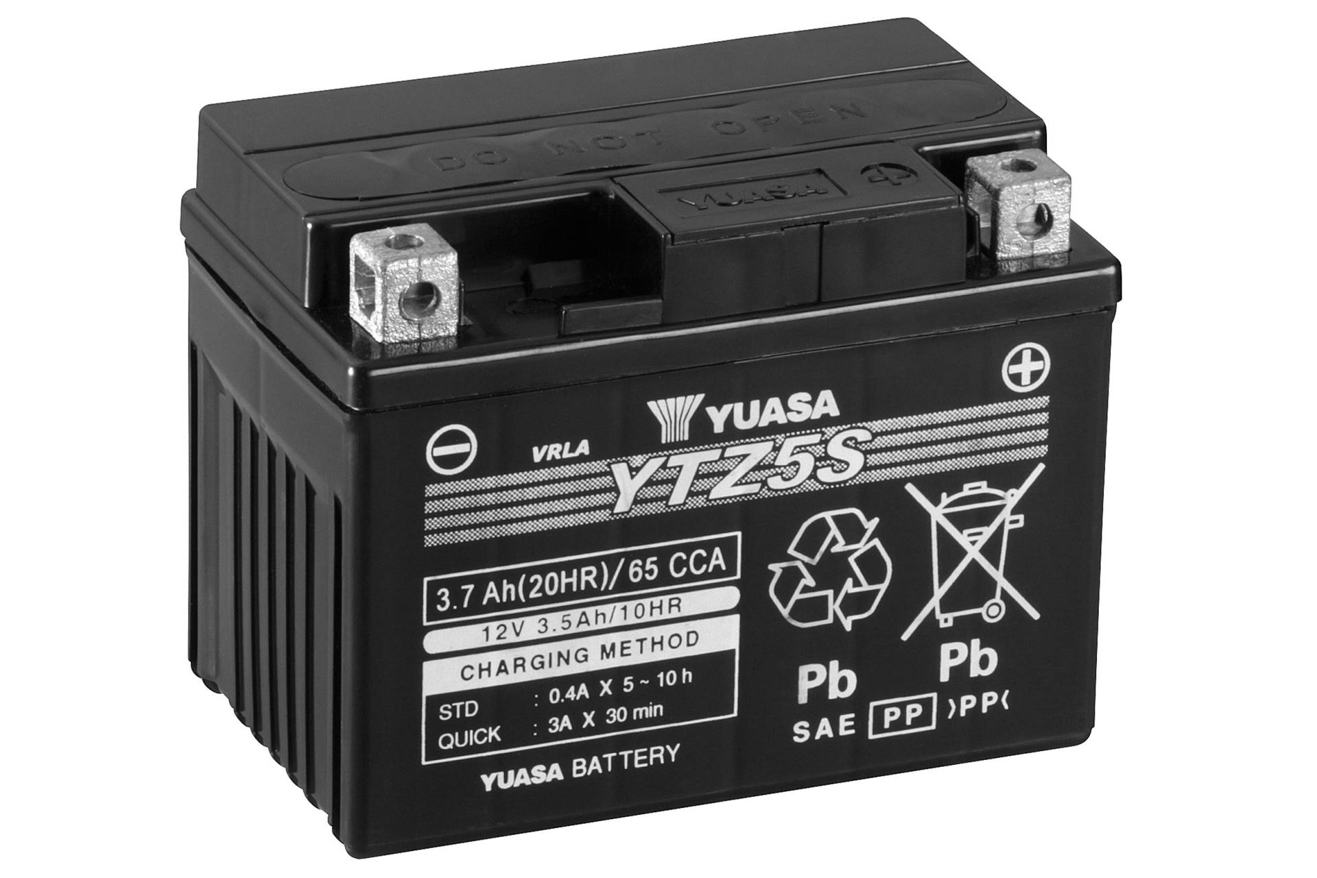 YUASA YTZ5S (CP) Hohe Leistung wartungsfrei Akku 11.5 x 7.2 x 8.6 cm von Yuasa